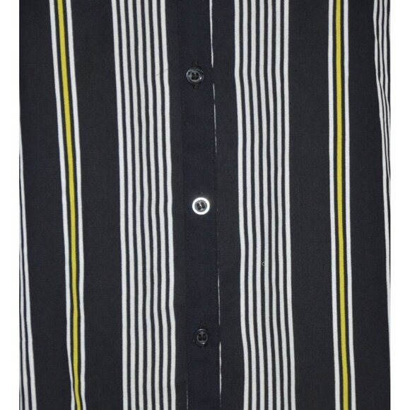 Worthington Black Striped Sleeveless Button Up Blouse Top Size XS Hi-Low Career - Picture 3 of 11